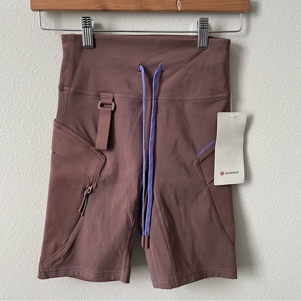 NWT Lululemon Cargo Super-High-Rise Hiking Short 8" Dark Oxide Size 4